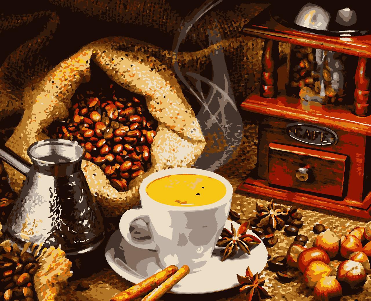 Картина по номерам Artissimo Ароматный кофе 50х60 см (PNX5853-Artis)