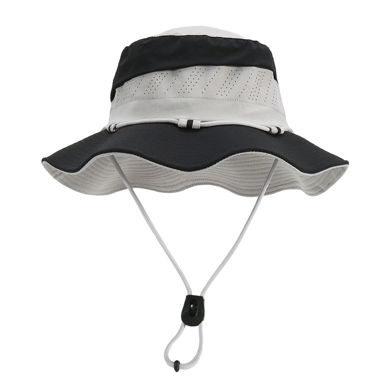 Панама туристическая водостойкая с широкими полями UPF 50+ Black and Gray (3158980536)