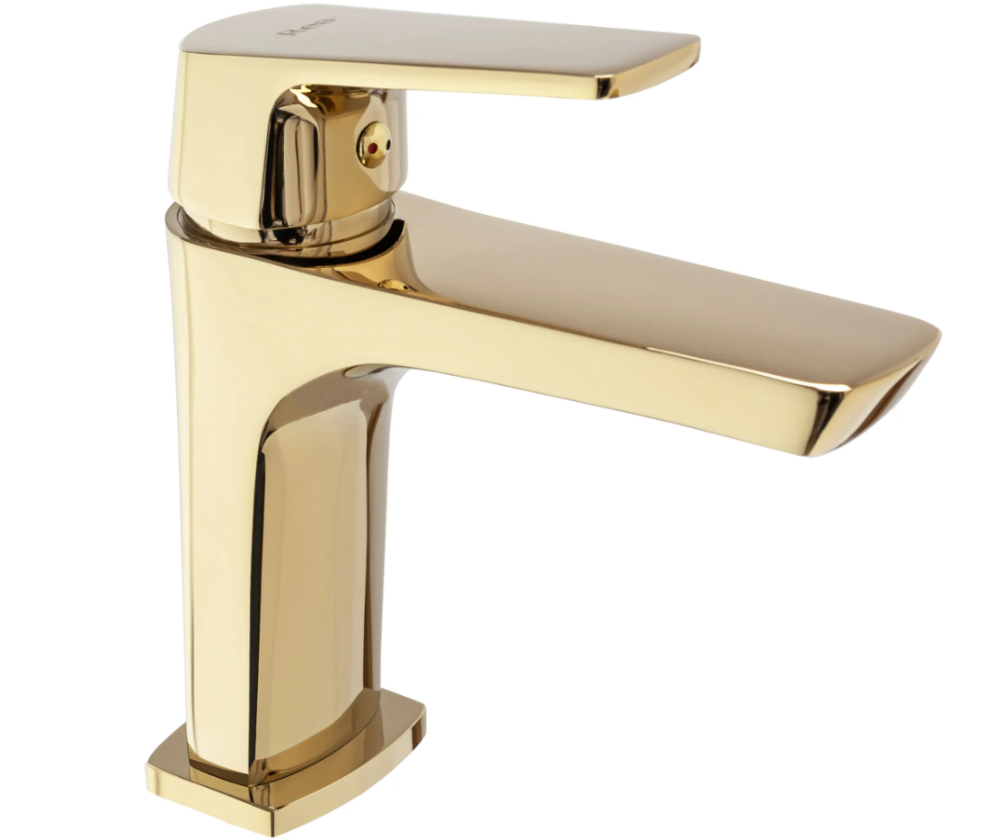 Смеситель для умывальника CUBO REA RUSEL GOLD REA-B2033 однорычажный Золотой (134271)