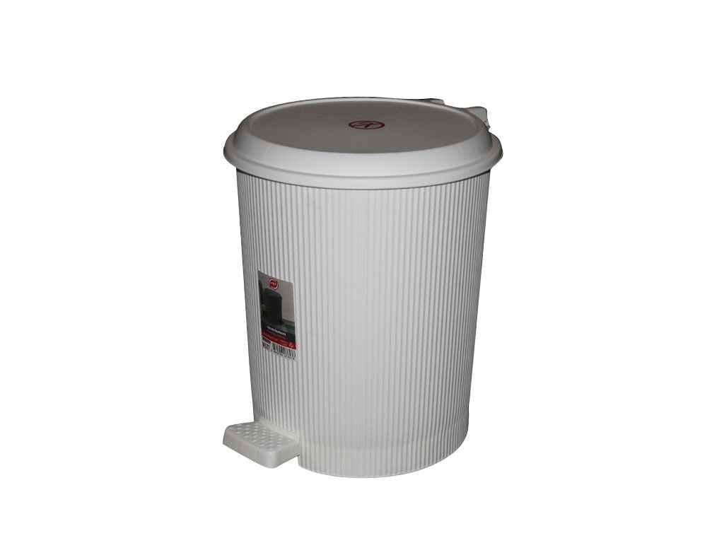 Мусорник с педалью ELIF PLASTIC пластик 24 л Белый (935272)