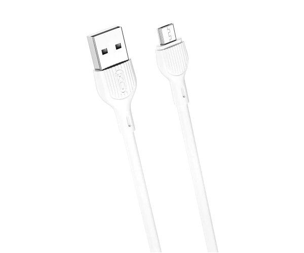 Кабель дата Xo NB200 Quick Charge USB to MicroUSB 2,1 A 2 м White