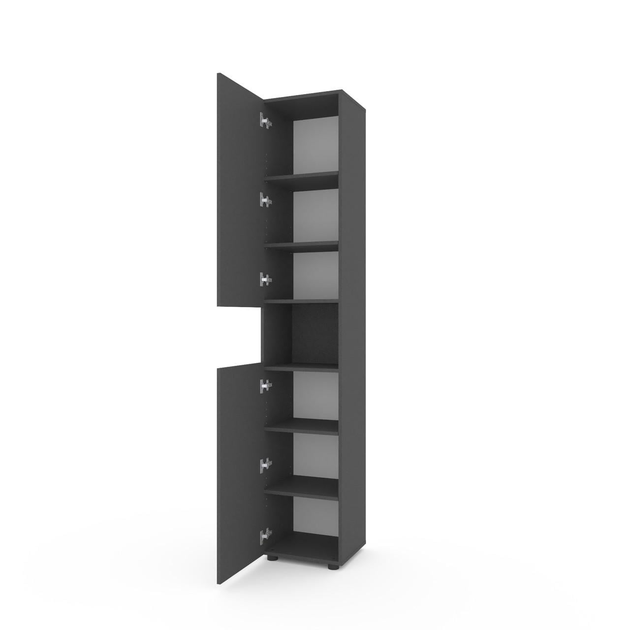 ᐉ Пенал Metkas Home B003U ЛДСП 400x350x2130 мм Антрацитовый