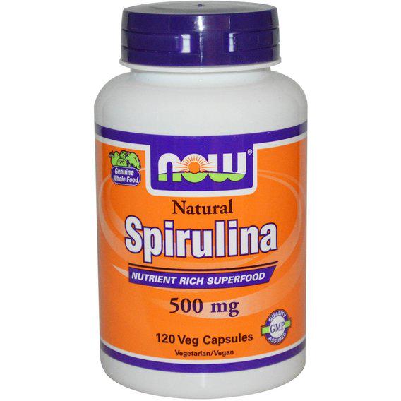 Добавка NOW Foods Spirulina 500 мг 120 Veg Caps