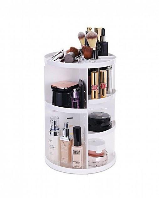 Органайзер поворотний для косметики Rotation Cosmetic Organizer 360 °С White (9201538) - фото 2