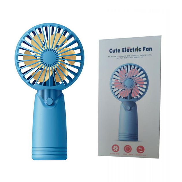 Вентилятор ручний Electric Fan USB акумуляторний Синій (18728665) - фото 2