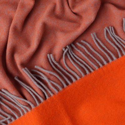 Плед боварія дабл 140х210 см Сіро-помаранчевий - фото 3 Плед боварія дабл 140х210 см Сіро-помаранчевий - фото 3