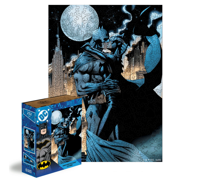 Пазл дерев'яний ліцензійний Woods Story The Batman Бетмен і Жінка Кішка 40x29 см