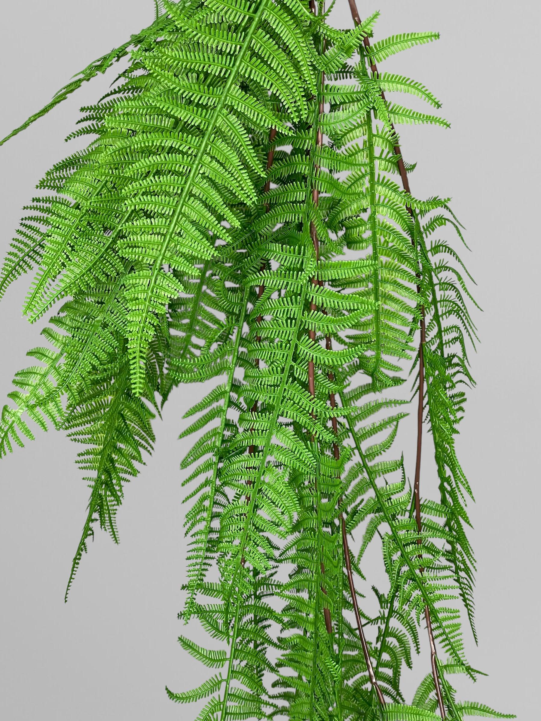 Искусственная зелень ампельный куст папоротника из мягкого пластика 120 см Зеленый (Р02006) - фото 7 Искусственная зелень ампельный куст папоротника из мягкого пластика 120 см Зеленый (Р02006) - фото 7