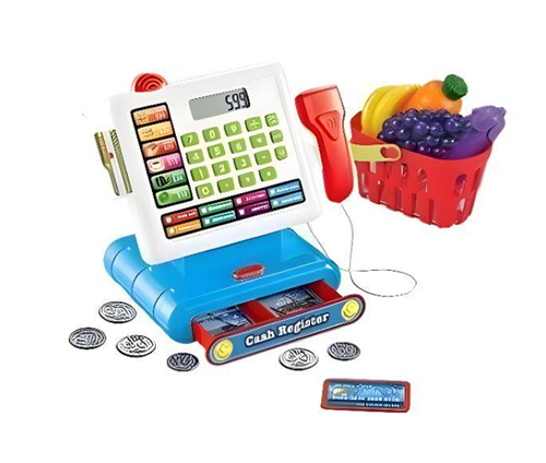 Детский игрушечный кассовый апарат с калькулятором (139870) Детский игрушечный кассовый апарат с калькулятором (139870)
