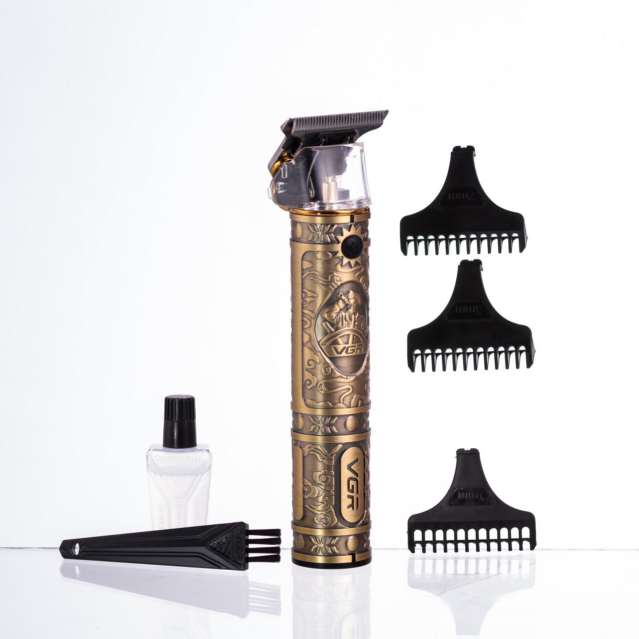 Тример для стрижки волосся та бороди VGR V-085 з насадками (7359) - фото 6 Тример для стрижки волосся та бороди VGR V-085 з насадками (7359) - фото 6