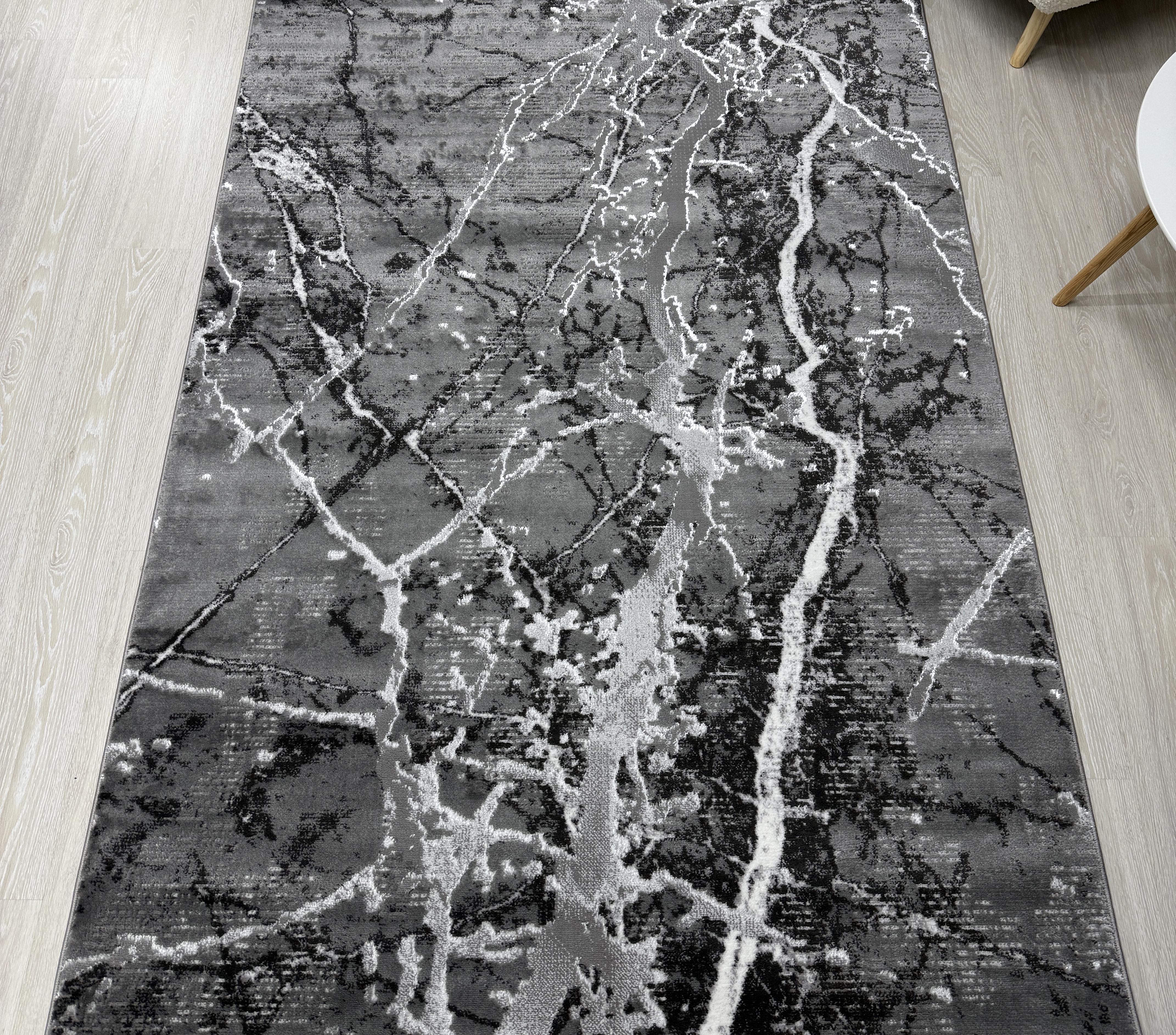 Килим Mars Run з невисоким ворсом 200x200 см Антрацитовий (R4640AA/KG13)