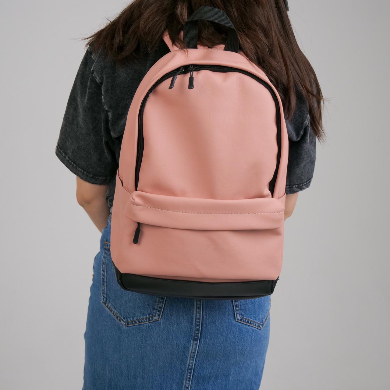 Рюкзак женский городской спортивный City mini в экокожи Розовый (2193536691)