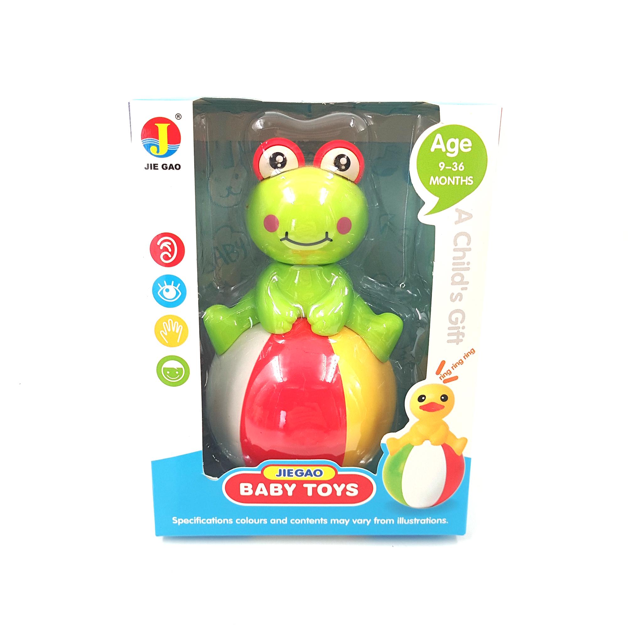 Неваляшка Baby Toys Лягушка 13 см Разноцветный (112131z) - фото 6