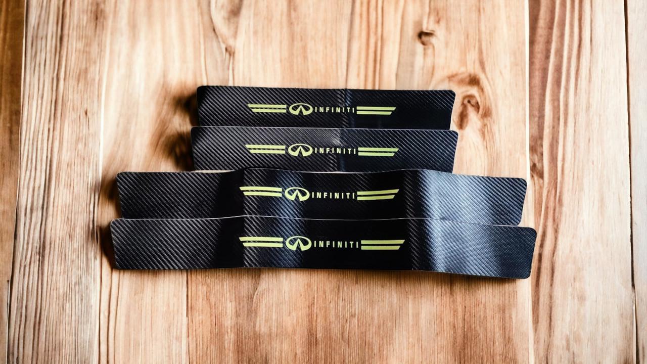 Пленка защитная накладка на пороги фосфорная для Infiniti 4 шт. Черный карбон (2019711501)