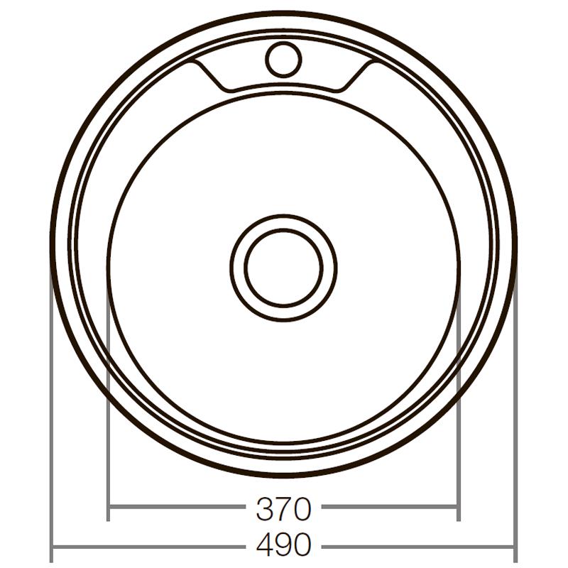 Мойка кухонная ZERIX Z490-06-170E Satin (ZX2618) - фото 3