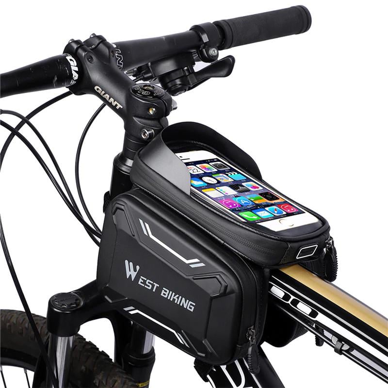 Велосипедная сумка на раму West Biking Smart 0707213 для смартфона и инструментов Black/Gray (4956-15094) - фото 3