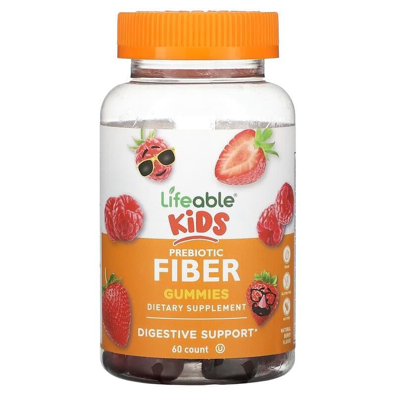 Клітковина для дітей Lifeable Kids Prebiotic Fiber Gummies Ягоди 60 мармеладок (2834950454)
