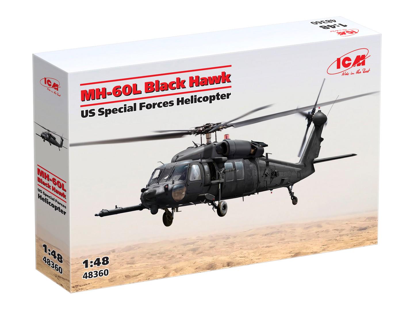 Сборная модель ICM MH-60L Black Hawk вертолет сил специальных операций США (48360)