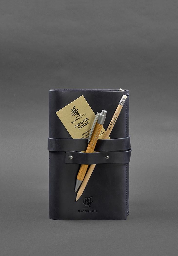 Кожаный блокнот Софт-бук 1.0 Синий (A-026382) - фото 4