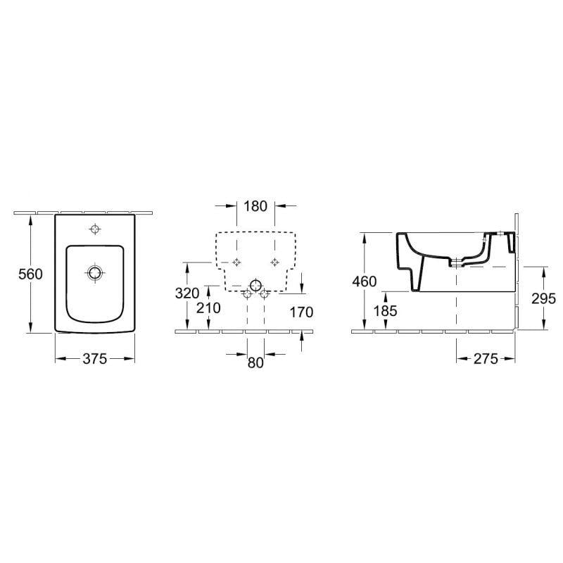 Біде підвісне Villeroy&Boch Memento 542800R1 (143845) - фото 2