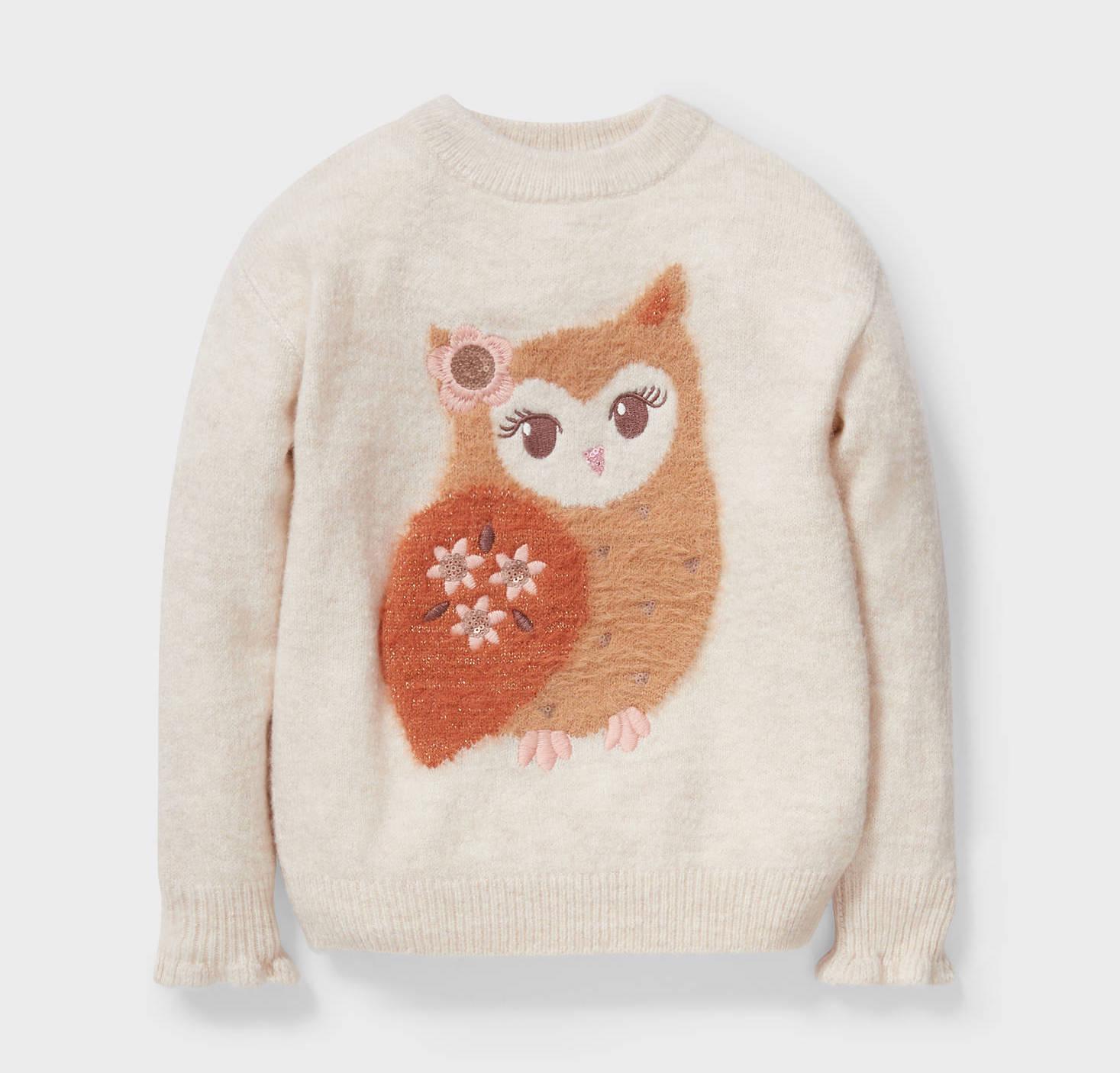 Свитер для девочки C&A 128 см Бежевый (2137873)