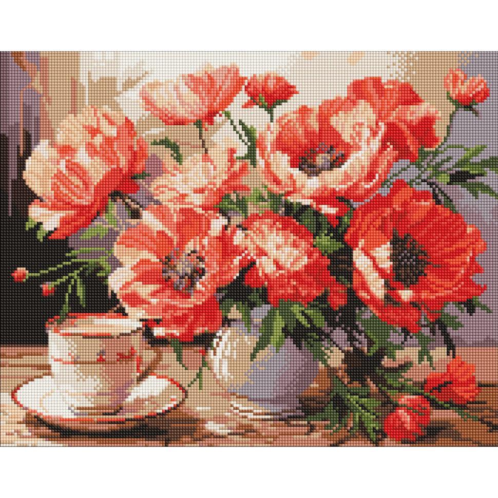 Алмазная мозаика Ideyka Букет с маками 40x50 см (AMO7988)