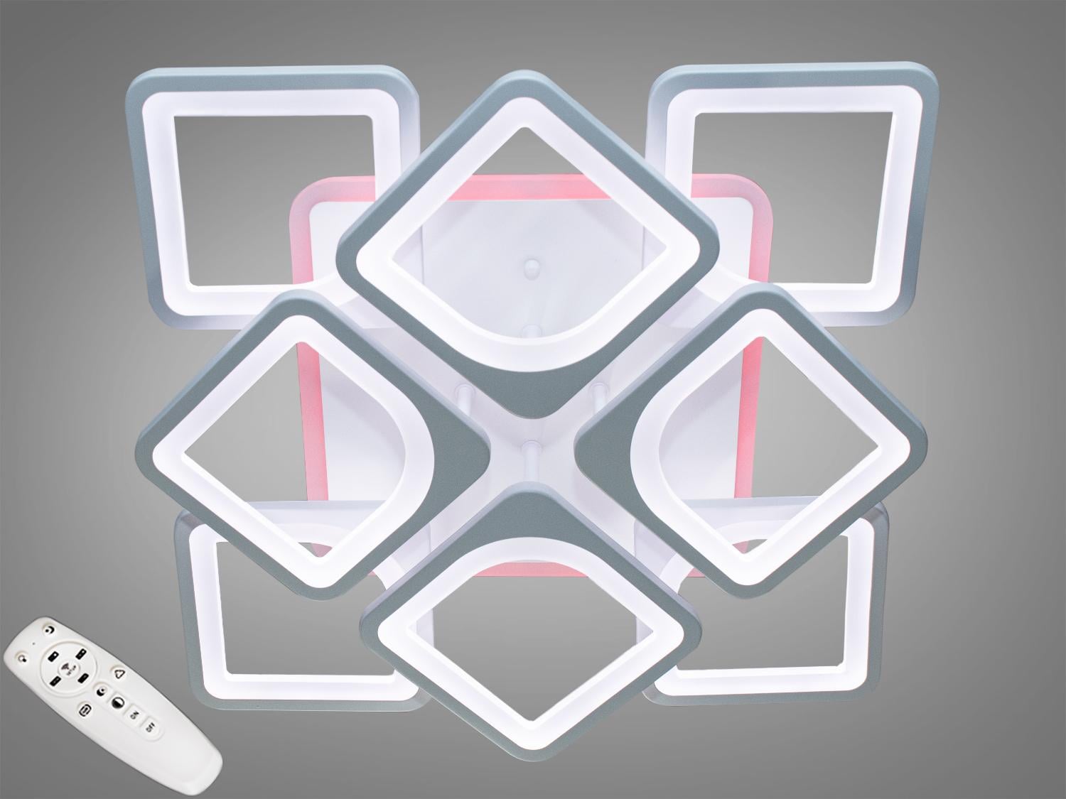 Люстра потолочная с диммером Diasha S8060/4+4WH 3col dim 130W Белый