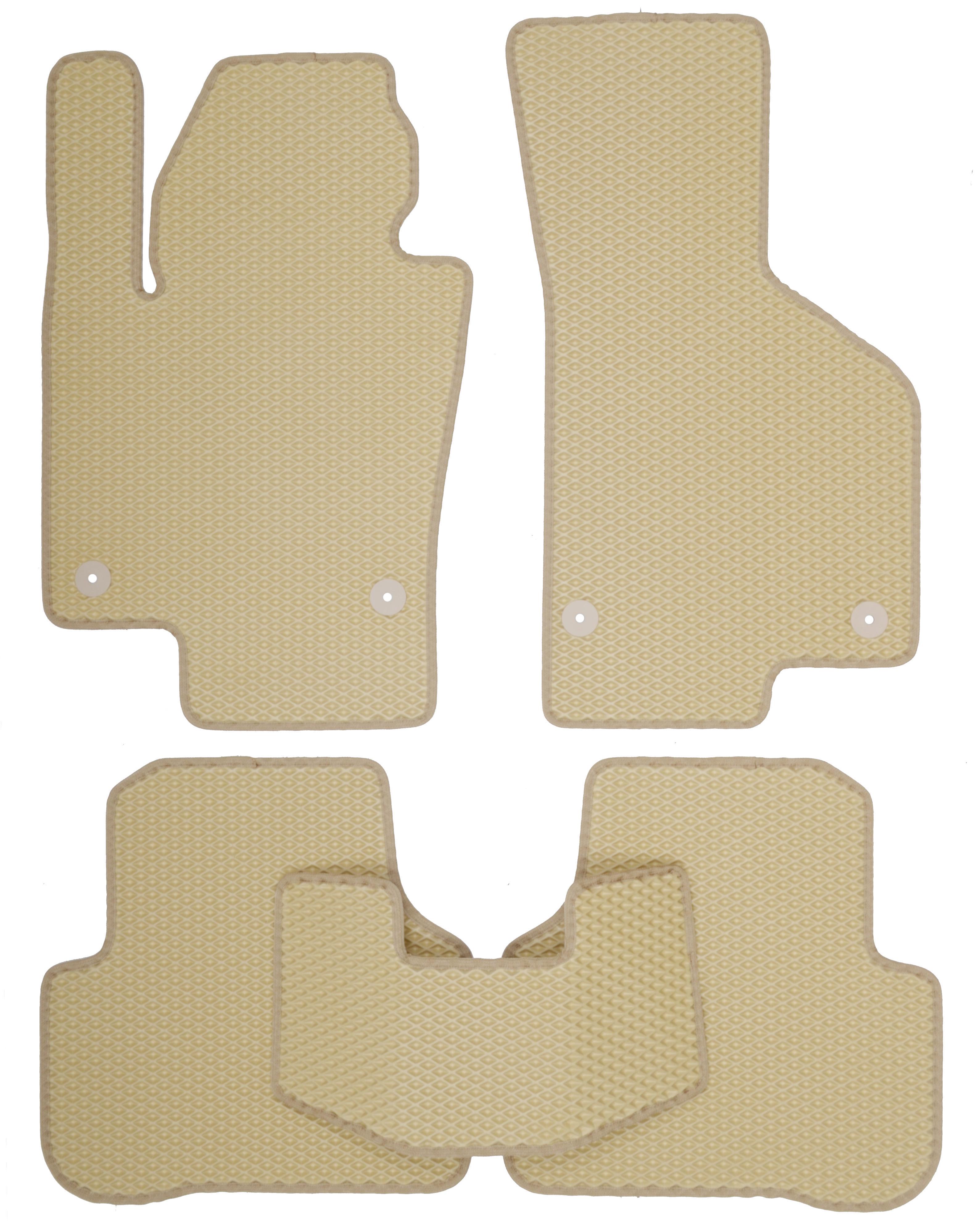 Коврики в салон для Volkswagen Passat B7 '10-14 EVA-полимерные Бежевый (157946)