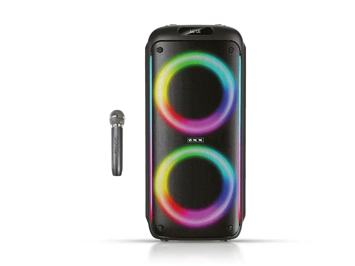 Колонка для караоке беспроводная ZXX-5504 Bluetooth FM USB TF TWS RGB с микрофоном 1000 Вт (33307993)