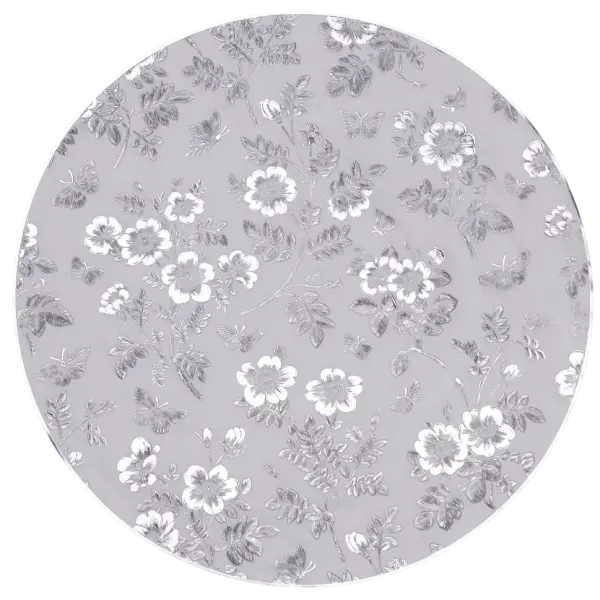 Коврик для сервировки стола Flowers 38 см Серебряный