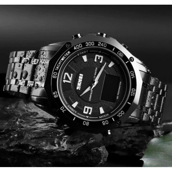Годинники чоловічі Skmei KOMPASS PRO Black (1465_bestNM) - фото 7 Годинники чоловічі Skmei KOMPASS PRO Black (1465_bestNM) - фото 7