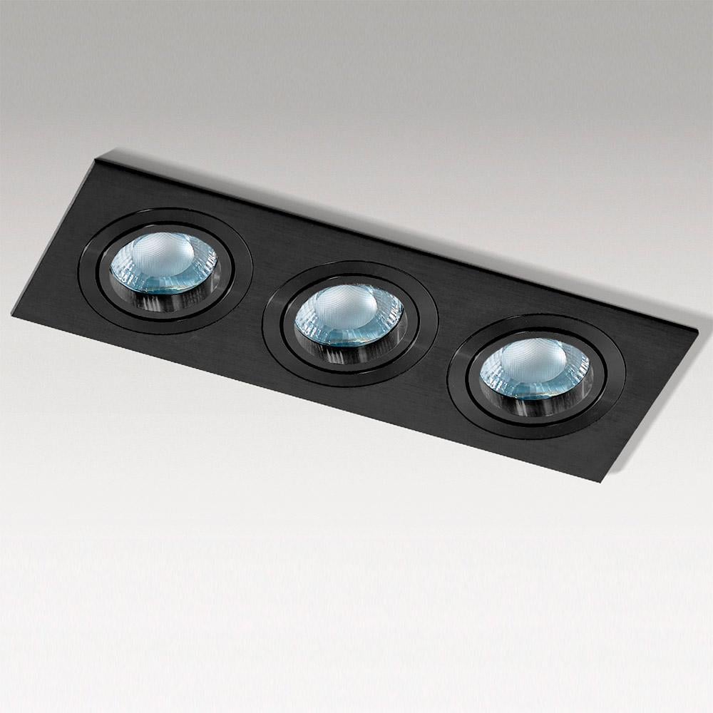 Светильник точечный Azzardo AZ2440 Caro 3 Square BK SN-6813S-BK
