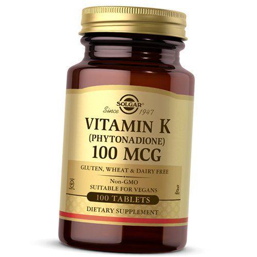 Витамин К Vitamin K 100 100 таблеток (36313207)