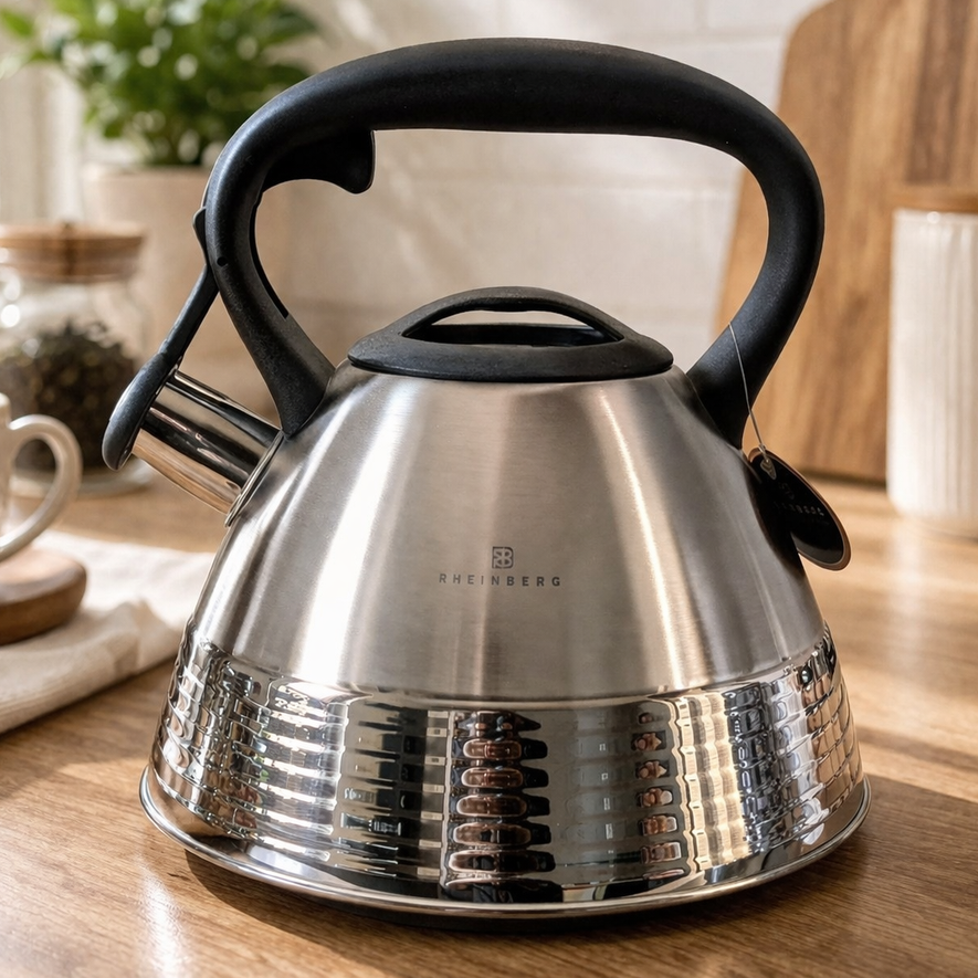 Чайник со свистком Edenberg EB-8828 из нержавеющей стали для всех типов плит 3,0 л (33387328) Чайник со свистком Edenberg EB-8828 из нержавеющей стали для всех типов плит 3,0 л (33387328)