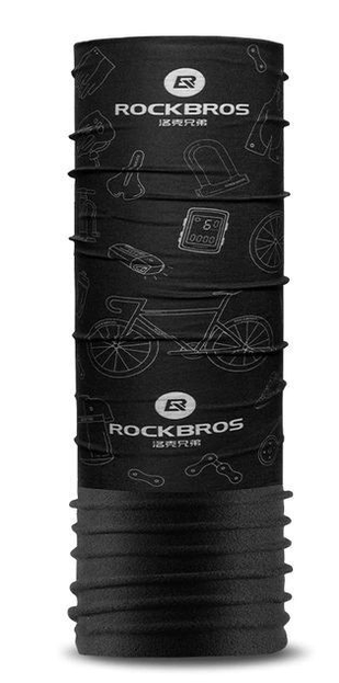 Баф-шарф флісовий утеплений Rockbros ZRTJ-001 для вело/мото One Size Чорний (740248596)