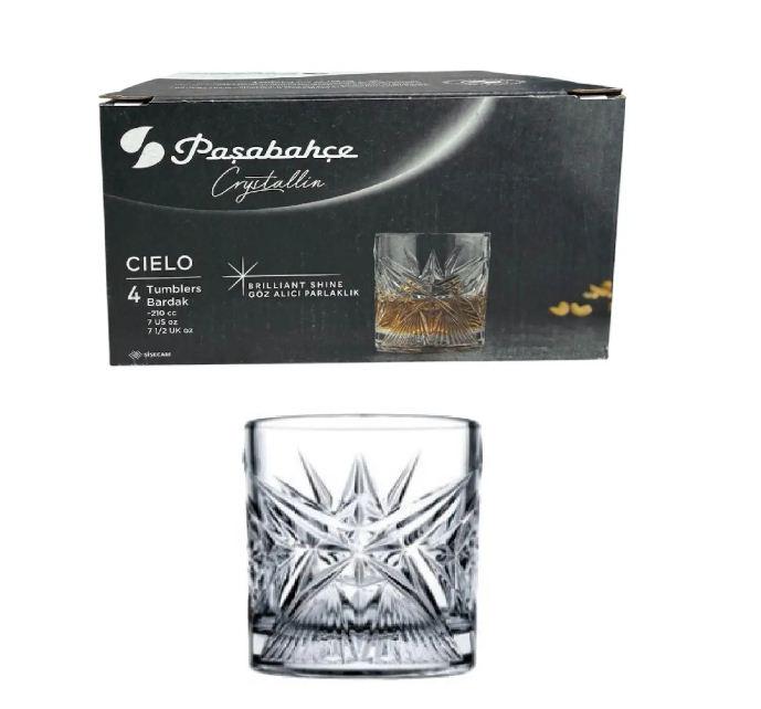 Набор стаканов для виски Pasabahce 68474-6 Cielo Crystallin 210 мл 4 шт.
