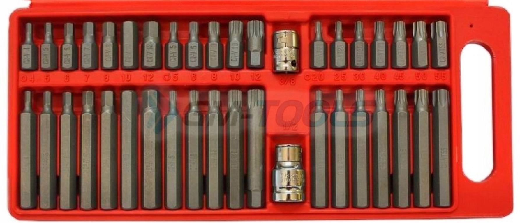 Набір шестигранних біт SilverTools HEX TORX SPLINE 40 шт. (17317652509) - фото 3