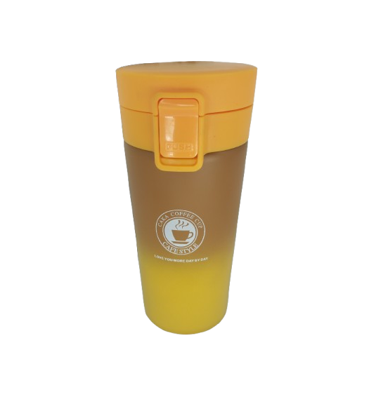 Термочашка Stenson Coffee cup 350 мл 18х8 см Желтый (MT-3897-0.35)