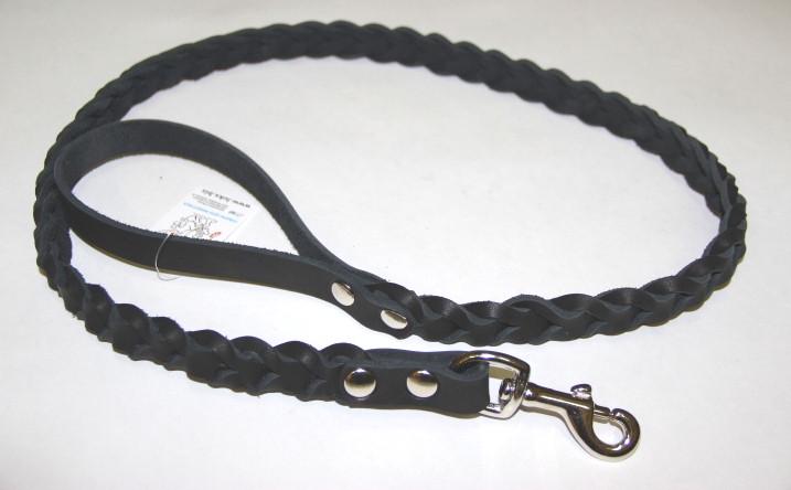 Поводок для собак плетеная кожа 1,8/100 (ф417)
