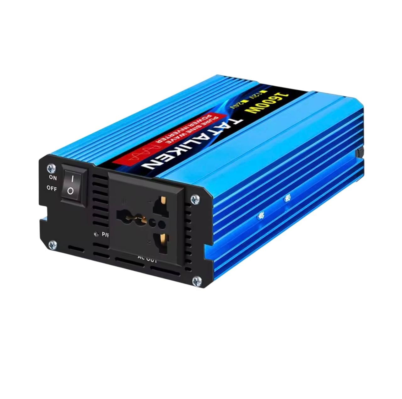 Инвертор TATALIKEN c чистой синусоидой 12V 1600W 220B сетевой преобразователь для котлов насосов