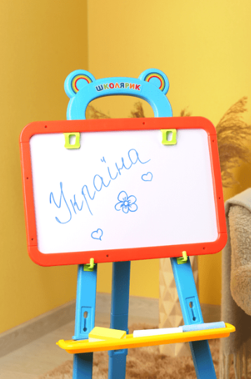 Мольберт дитячий 0703-RU двосторонній магнітний магнітні цифри/літери 3 мови (2709531594) - фото 4