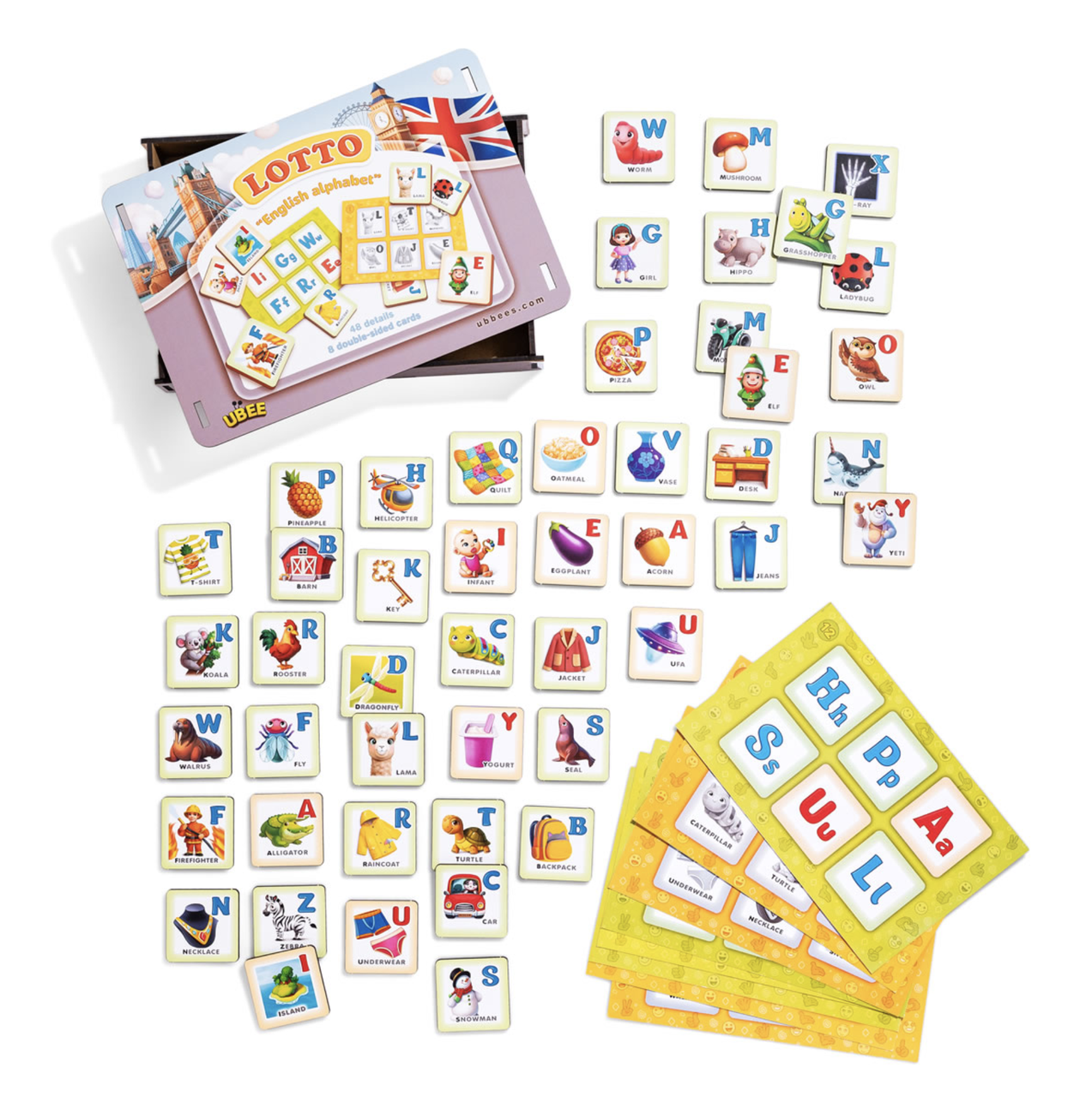 Настольная игра лотто UBumblebees Английская азбука