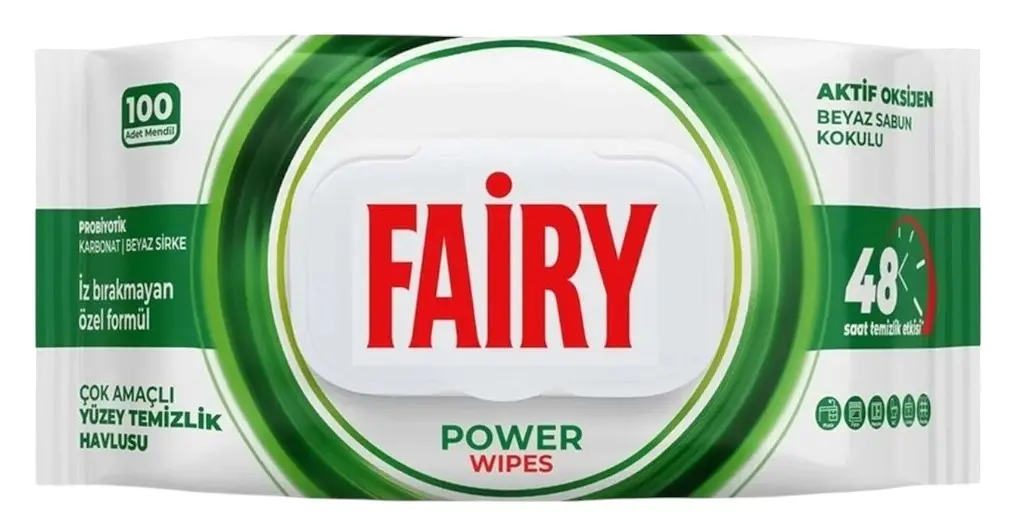 Серветки вологі для прибирання Fairy Power Wipes 100 шт. (3002520361)