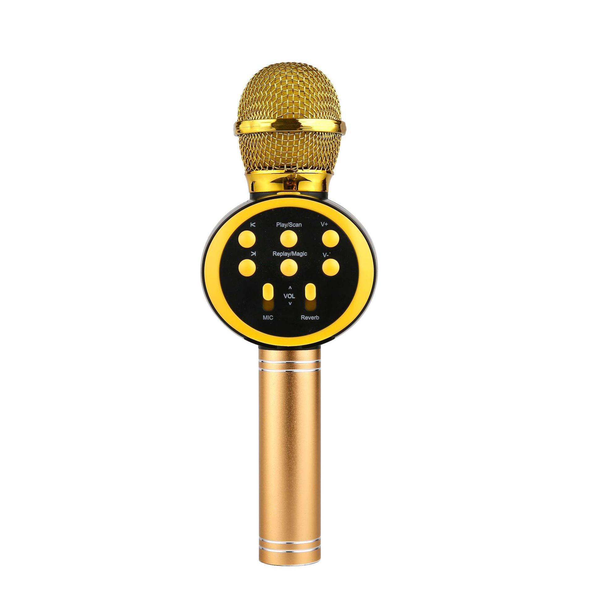 Микрофон K11V Bluetooth 5 Вт изменение голоса/фонограмма/USB/microSD/FM Золотой (6d5f1ba2)