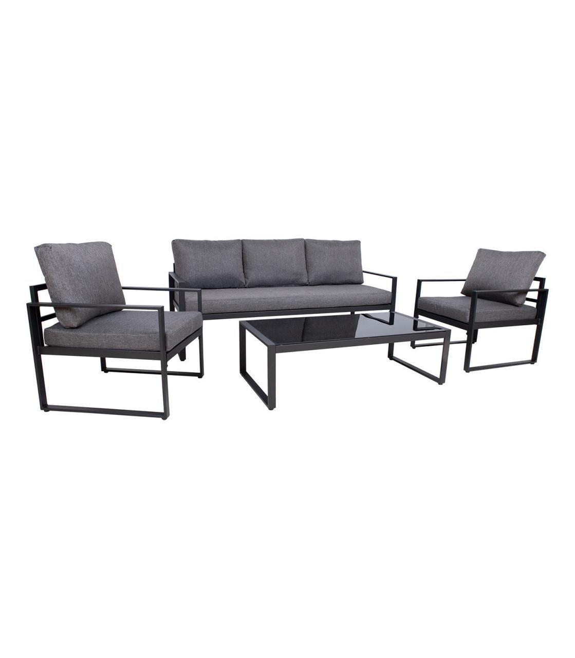 Комплект уличной мебели мягкой Loft с металлическим каркасом Серый (KS-1205-NM)