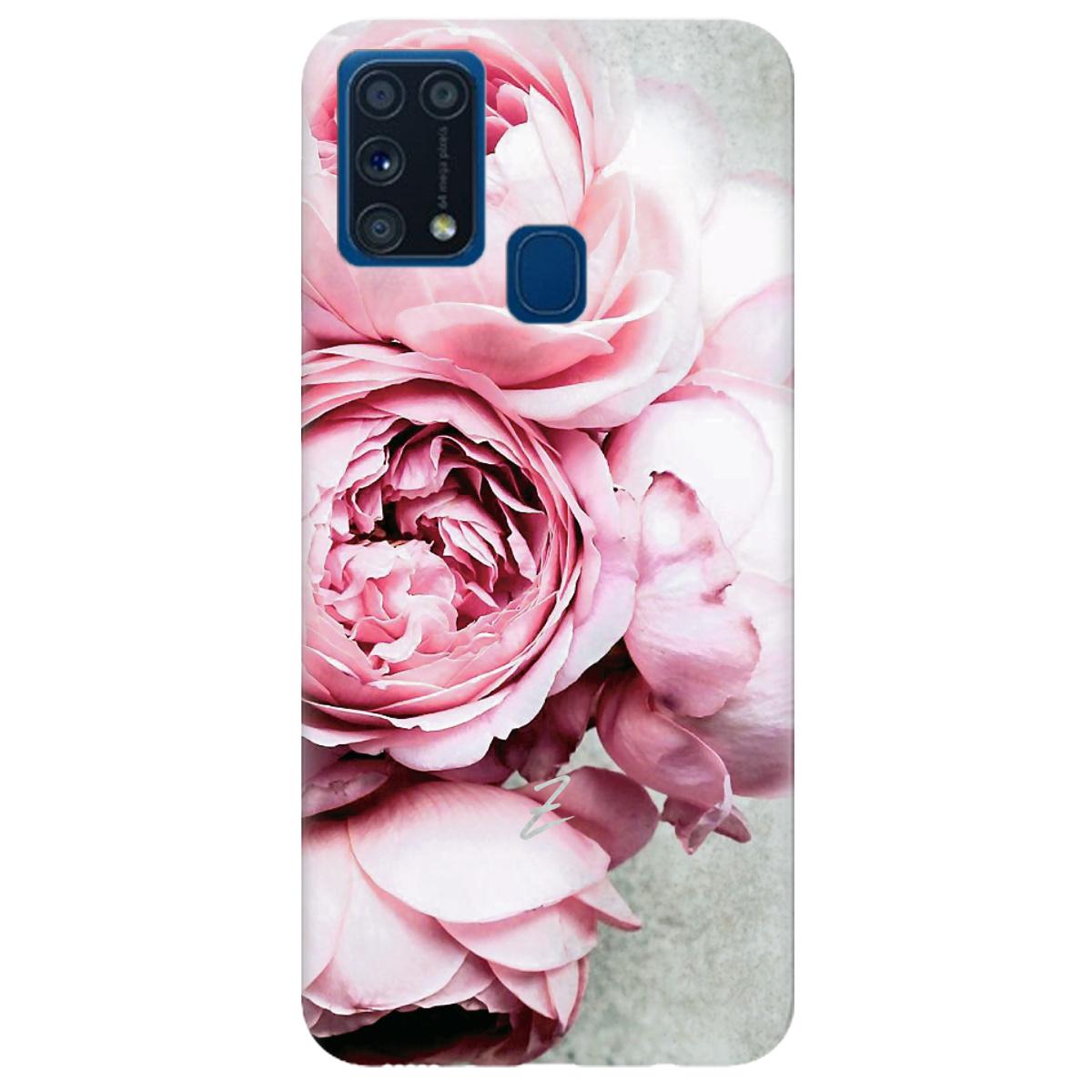 Силиконовый чехол Zorrov для Samsung Galaxy M31 - Peony (14190040140098777) - фото 1