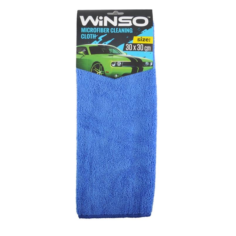 Ганчірка для автомобіля Winso з мікрофібри 30x30 см Синій (150100)