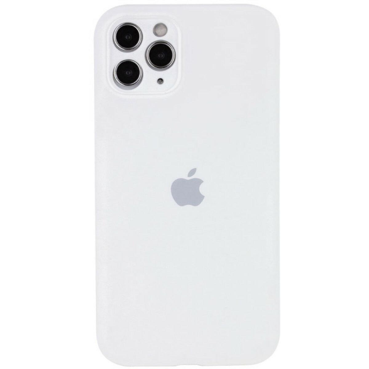 Противоударный чехол для Apple iPhone 12 Pro Silicone Full Case AA Camera Protect / White