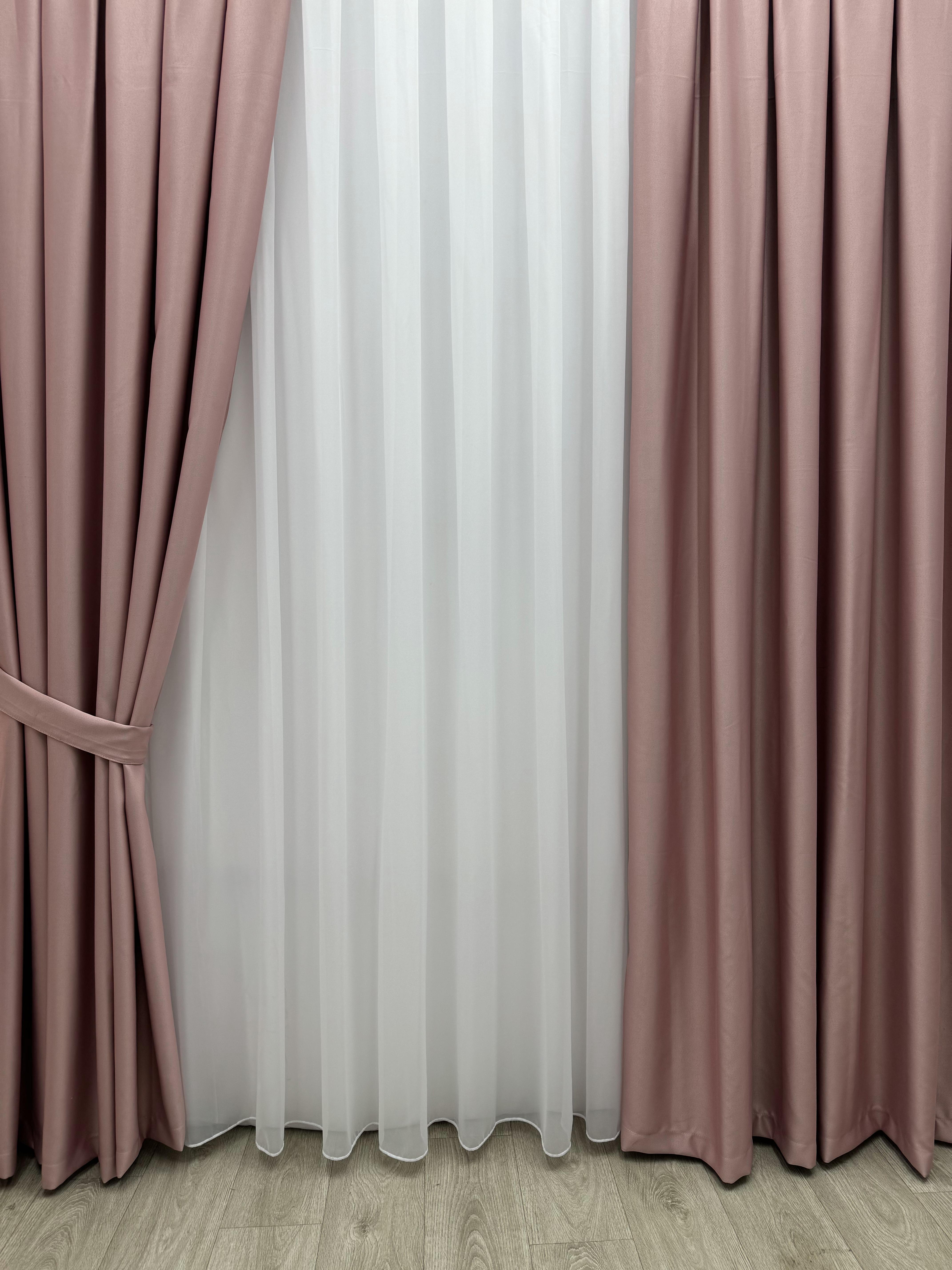 Штора блекаут на тесьме 6 см 150х260 см Нежно-розовый (11882370) - фото 1