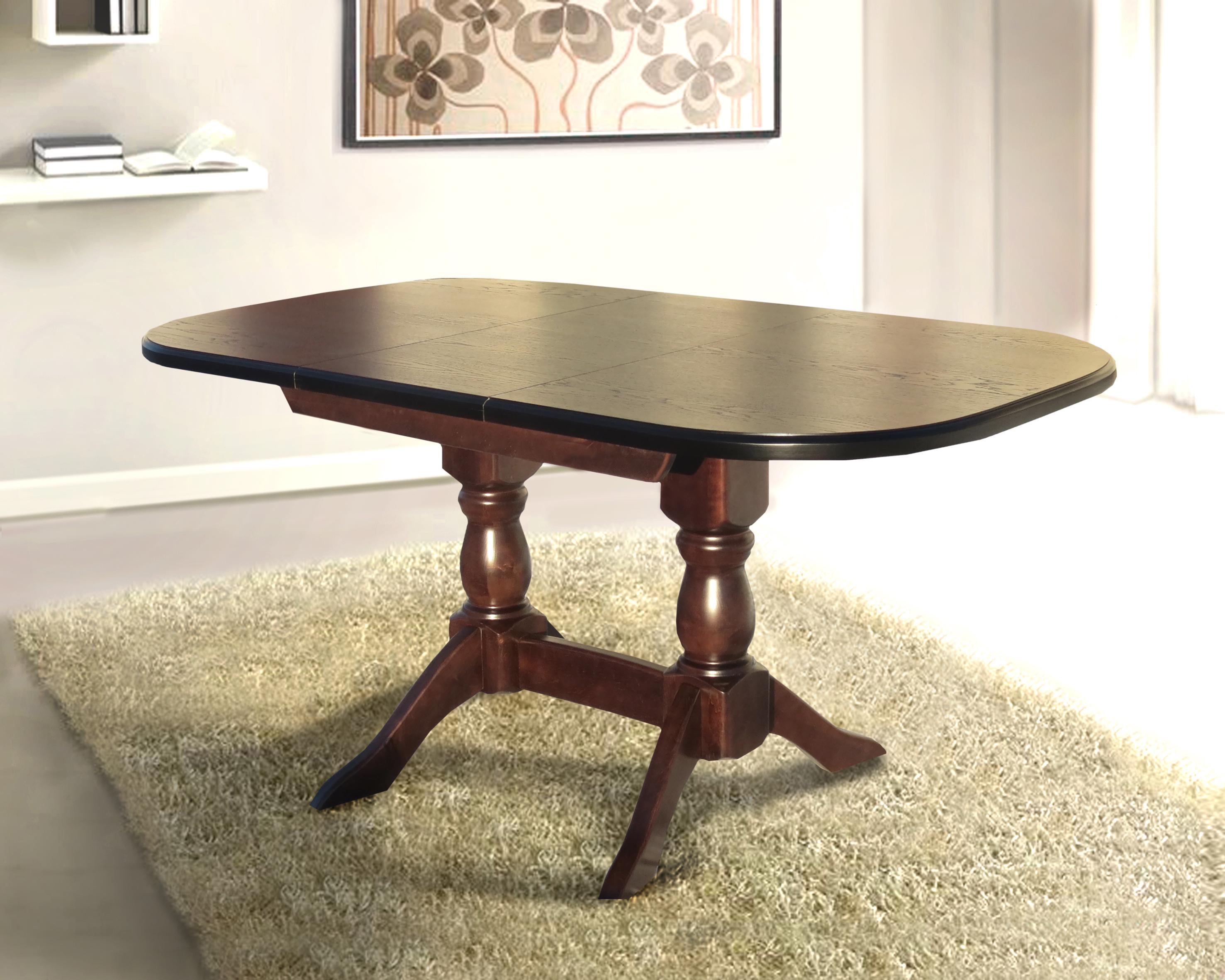 Обеденный стол-трансформер раскладной Comfort Line ОРФЕЙ 1200 мм Орех/Темный орех